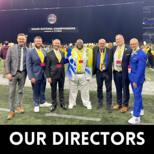 group on football field